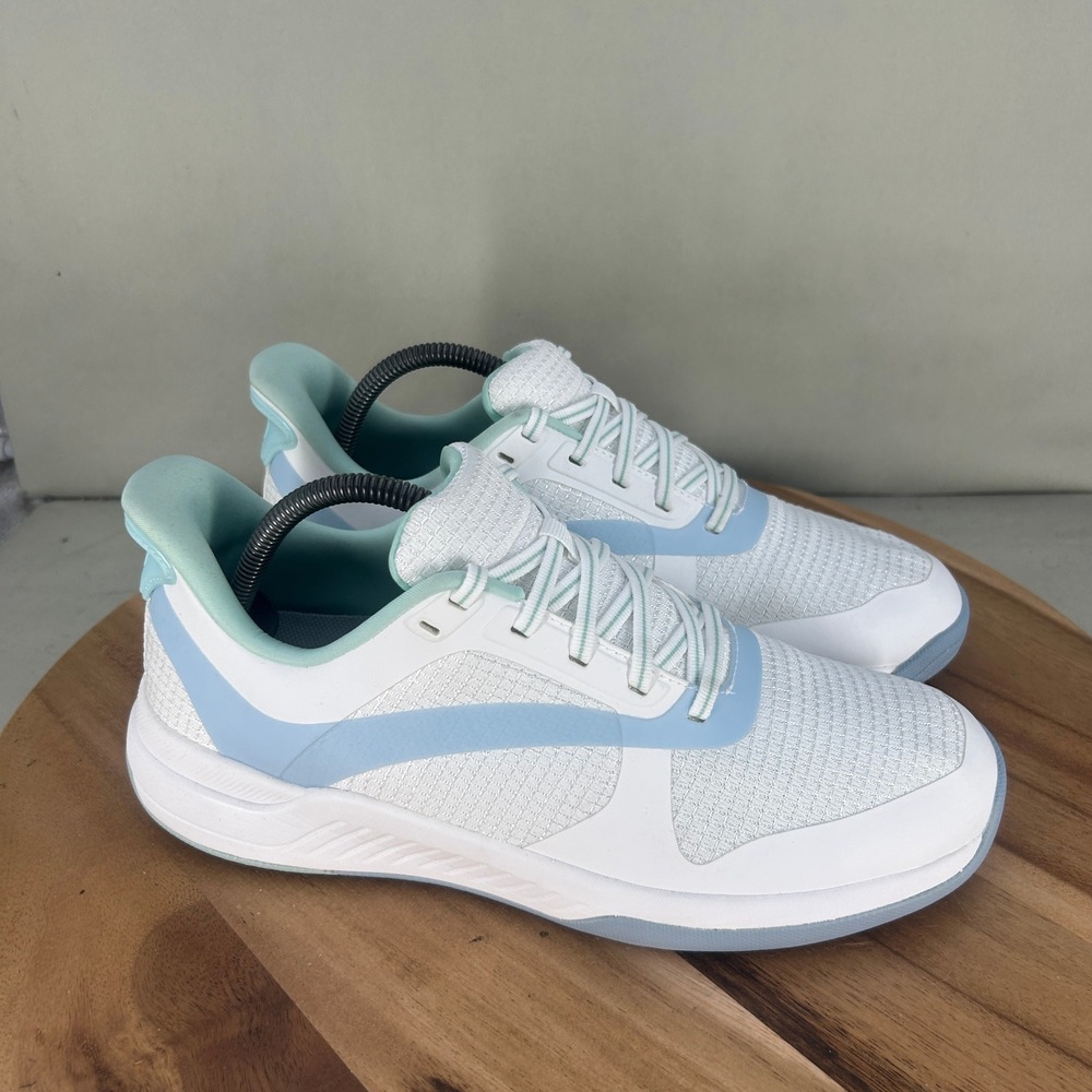 Orthofeet Kita Hands-Free White Blue Athletic Walking Shoes Womens 10.5 M 88001